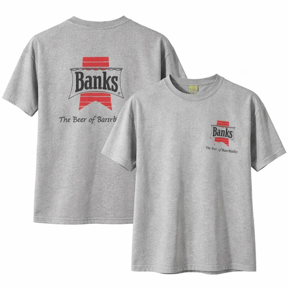 Vintage Y2K Banks Beer Barbados T-Shirt Gray XL Made in Barbados